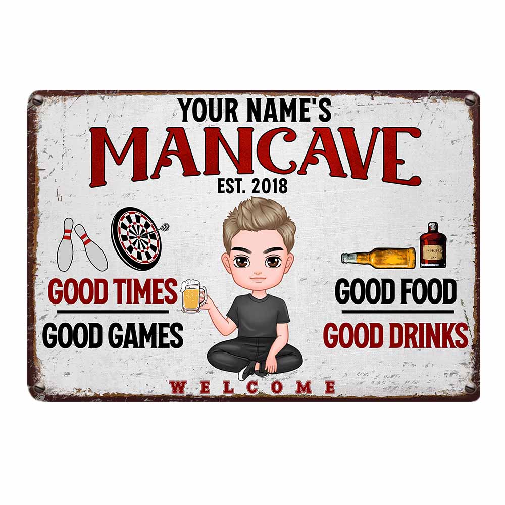 Personalized ome Bar, Garage Sign, Man Cave Bar Metal Sign - Thegiftio UK