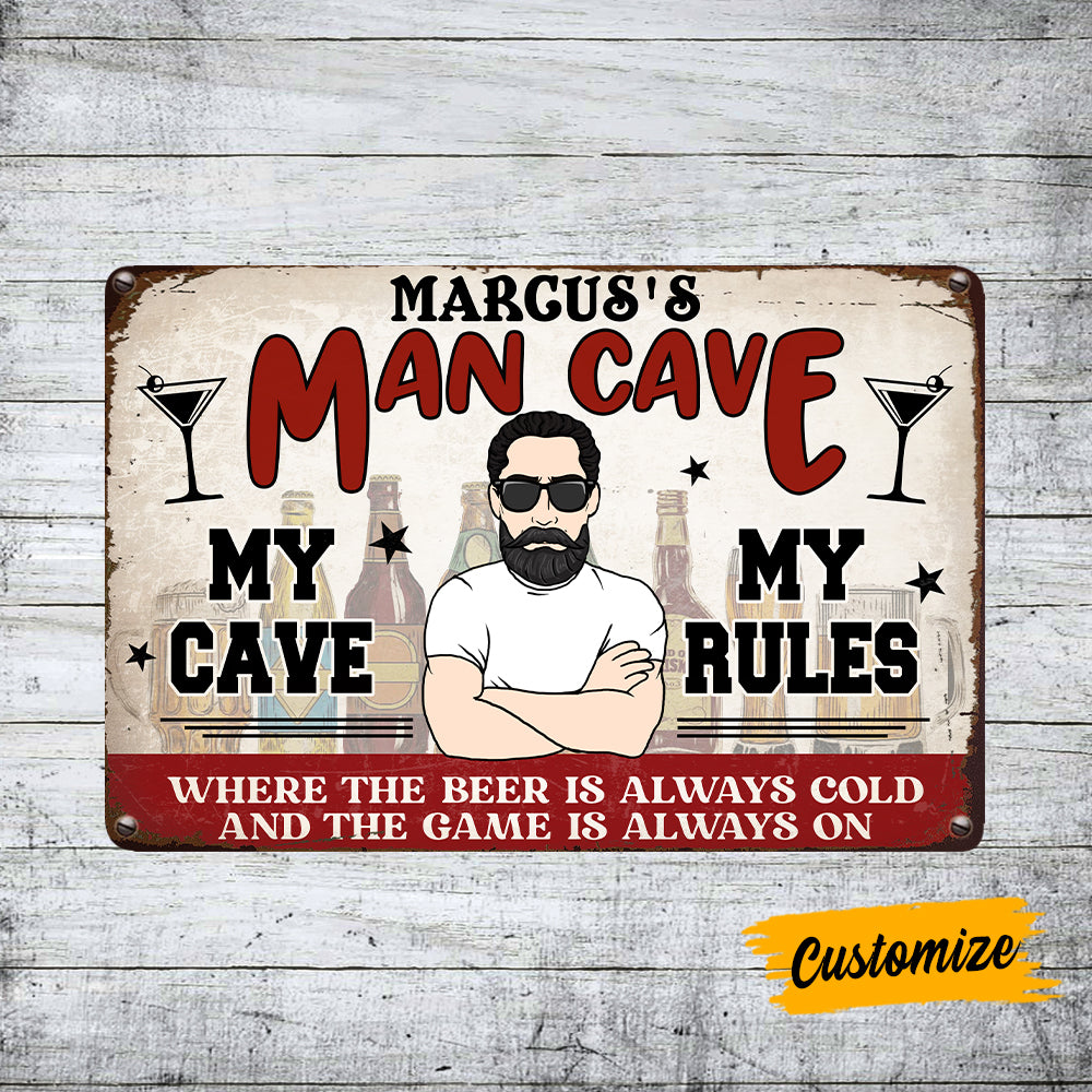 Personalized Garage Decor, Man Cave Metal Sign