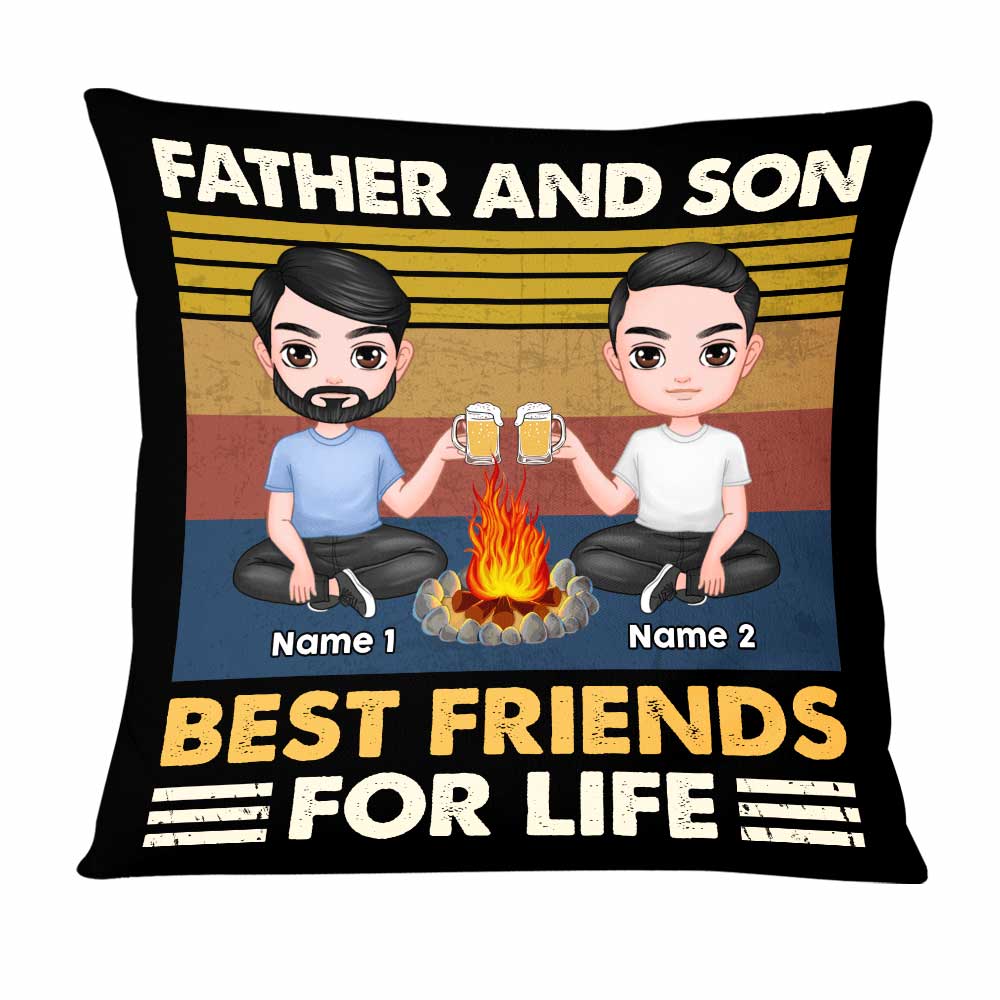 Personalized Father's Day Gift, Gift For Dad, Grandpa, Grandson, Son Best Friends For Life Pillow - Thegiftio UK