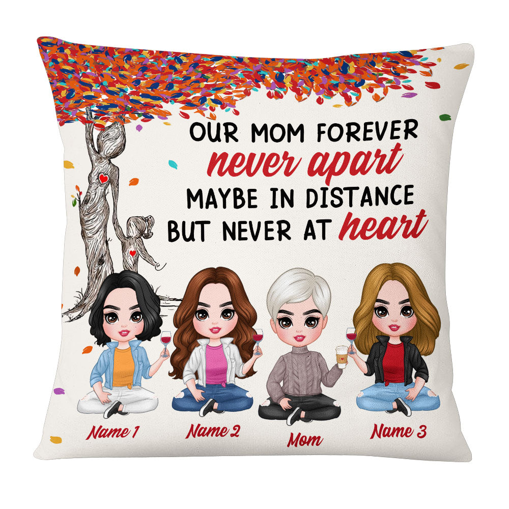 Personalized Mothers Day Gift, Gift For Mom, Our Mom Forever Never Apart Pillow - Thegiftio UK