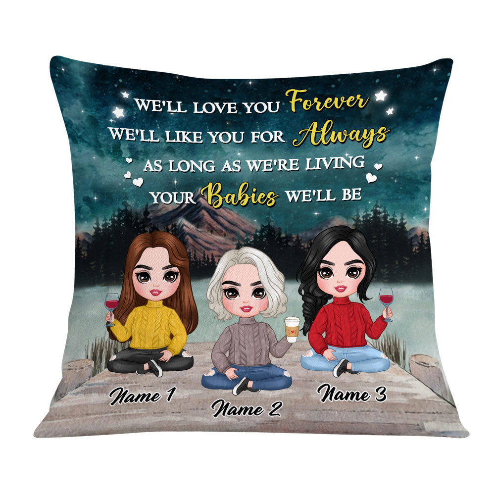 Personalized Mothers Day, Birthday Gift For Daughter, I Will Love You Forever I Will Like You For Always Forever Pillow - Thegiftio UK