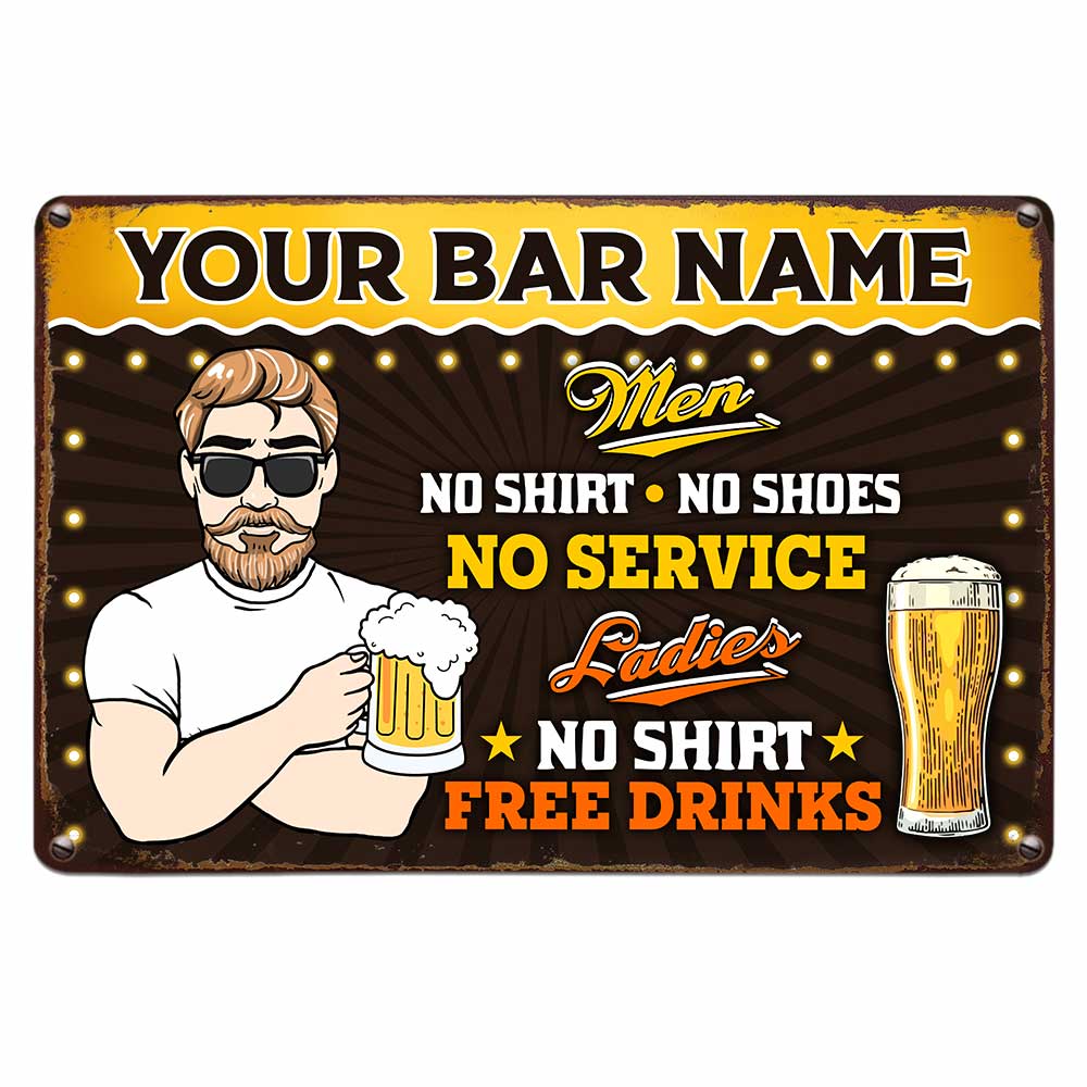 Personalized Father's Day Gift, Gift for Him, Man's Room, Man Cave Metal Sign - Thegiftio UK