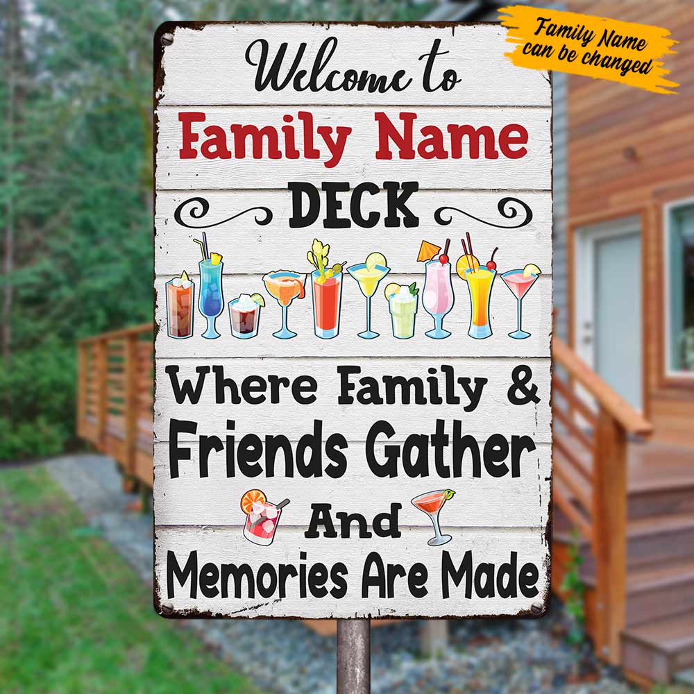 Personalized Deck Gardening Friends Memories Metal Sign