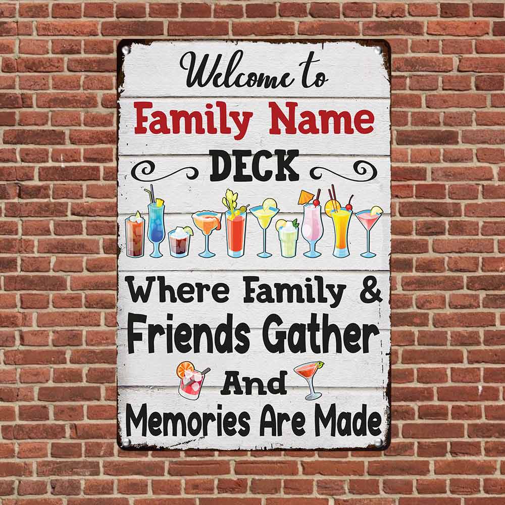 Personalized Deck Gardening Friends Memories Metal Sign
