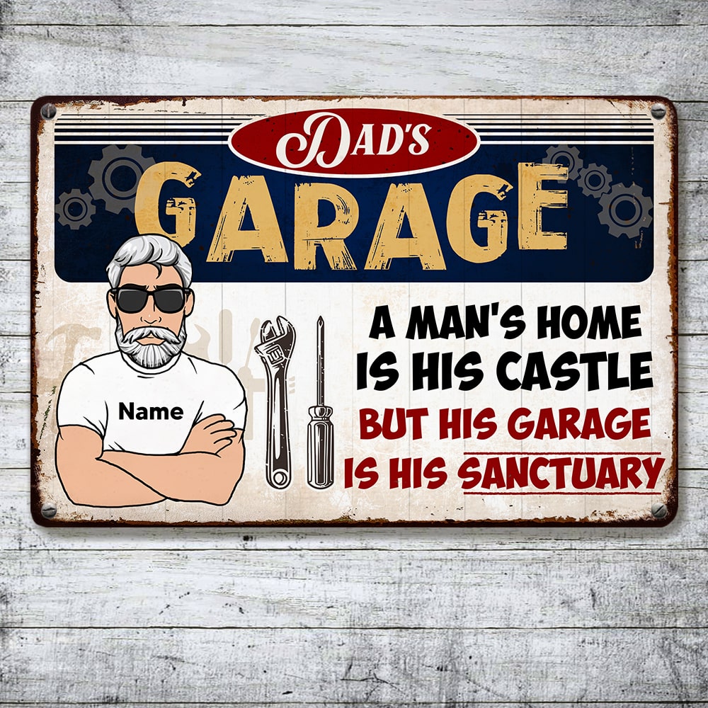 Personalized Mechanic Funny, Fathers Day Gift, Garage Metal Sign