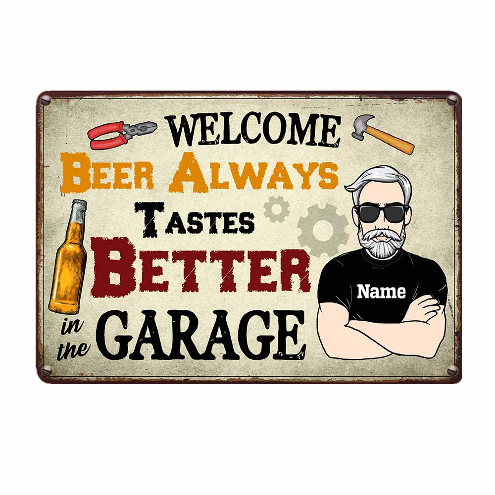 Personalized Garage Beer Metal Sign - Thegiftio UK
