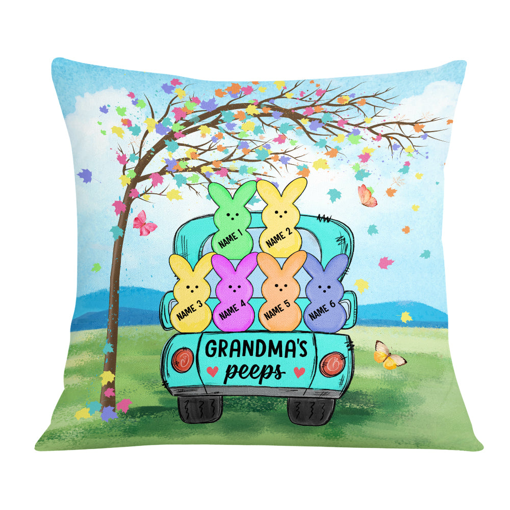 Personalized Granma Gift, Easter Day Gift, Easter Mom Grandma Peeps Pillow - Thegiftio UK