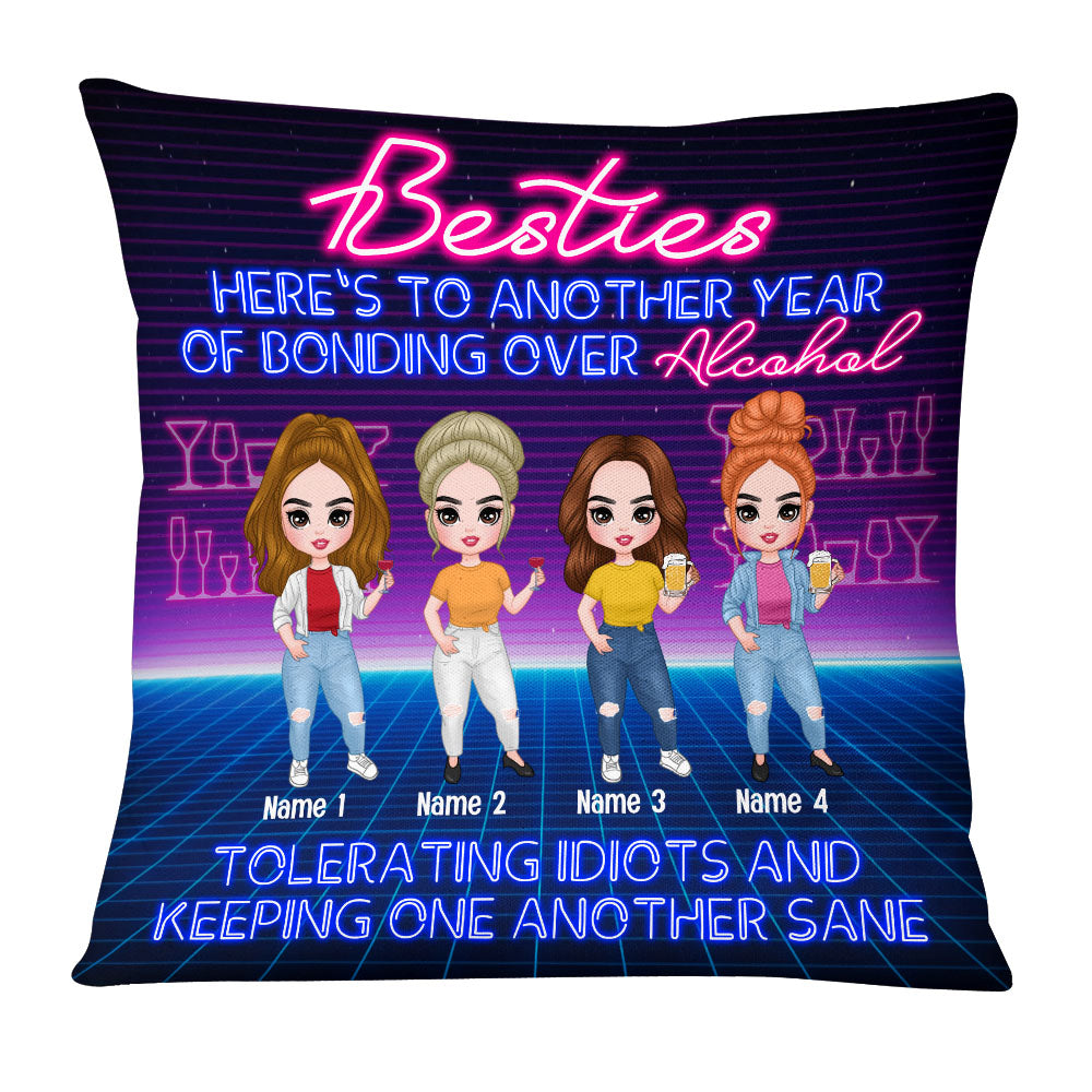 Personalized Funny Best Friend Birthday Gifts, Bestie Gifts, Friends Bonding Pillow - Thegiftio UK