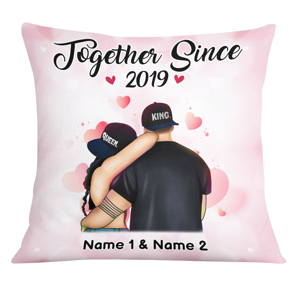 Personalized Xmas Gift For Couple, Couple Together Since Pillow - Thegiftio UK