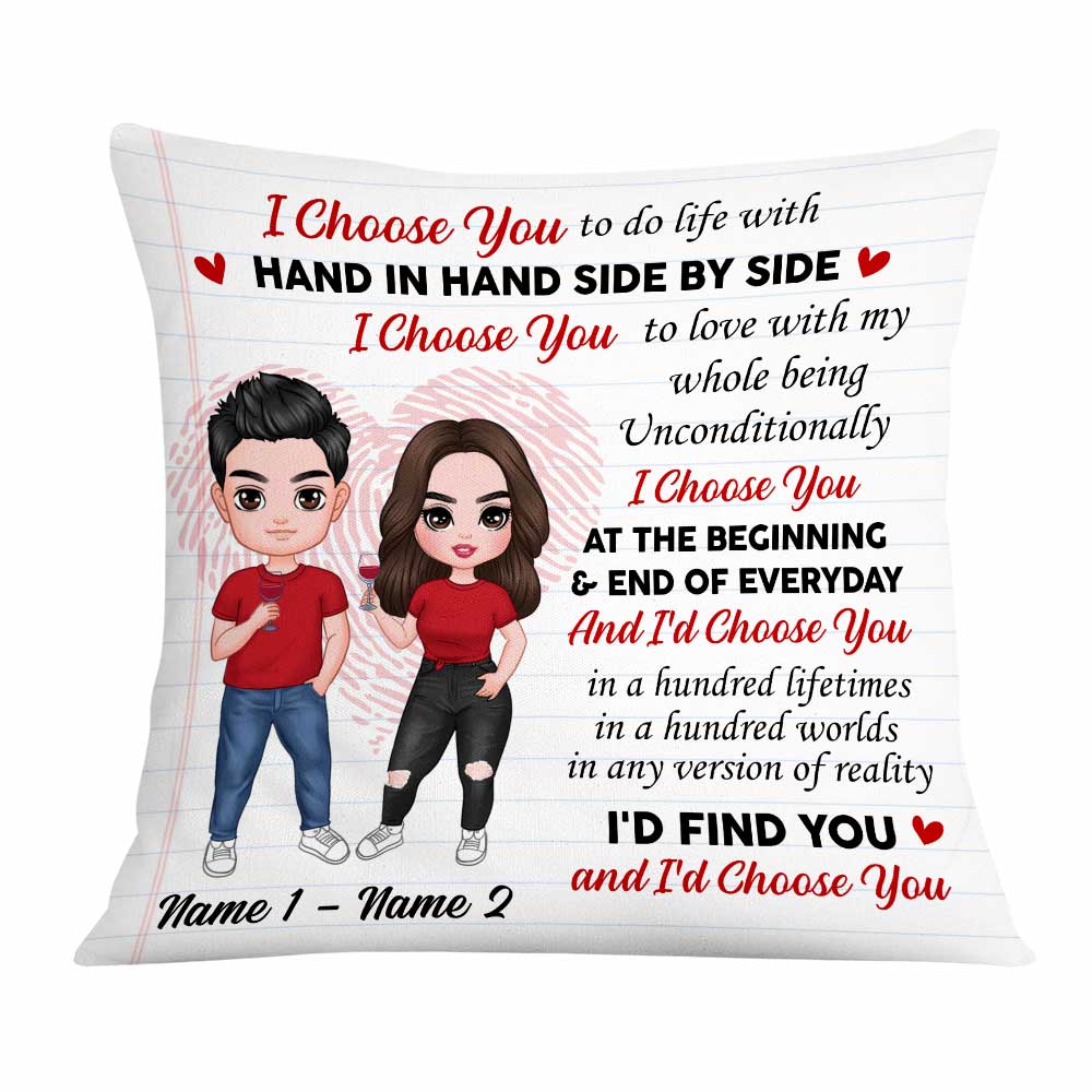 Personalized Anniversary For Couple, I Choose You Pillow - Thegiftio UK