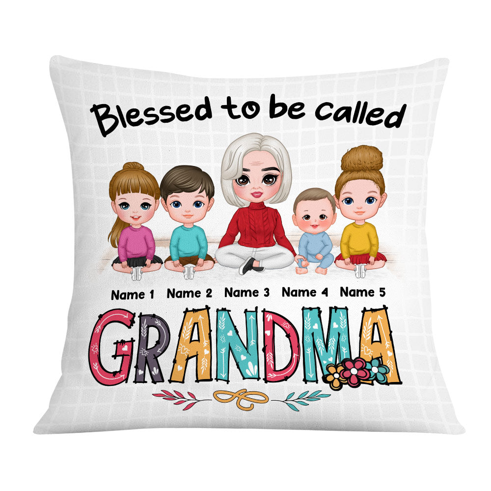 Personalized Mimi Gift, Grandma, Gigi Gift, Mothers Day Pillow, Blessed To Be Called Grandma 