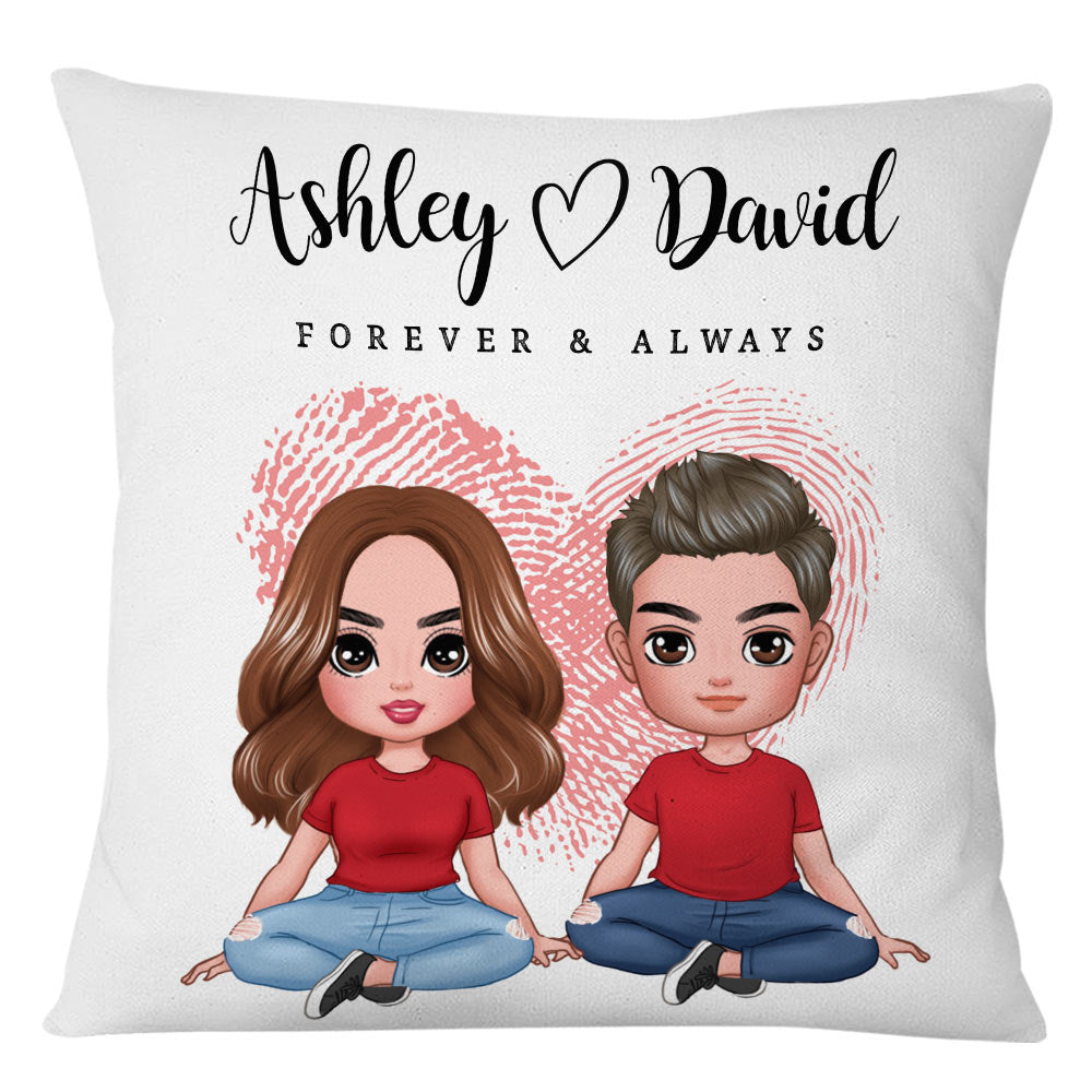 Personalized Gift For Couple, Anniversary, Forever And Always Pillow, Valentines Day Gifts - Thegiftio UK