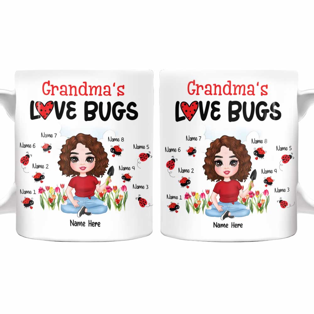 Personalized Mom Grandma Love Bugs Mug - Thegiftio UK