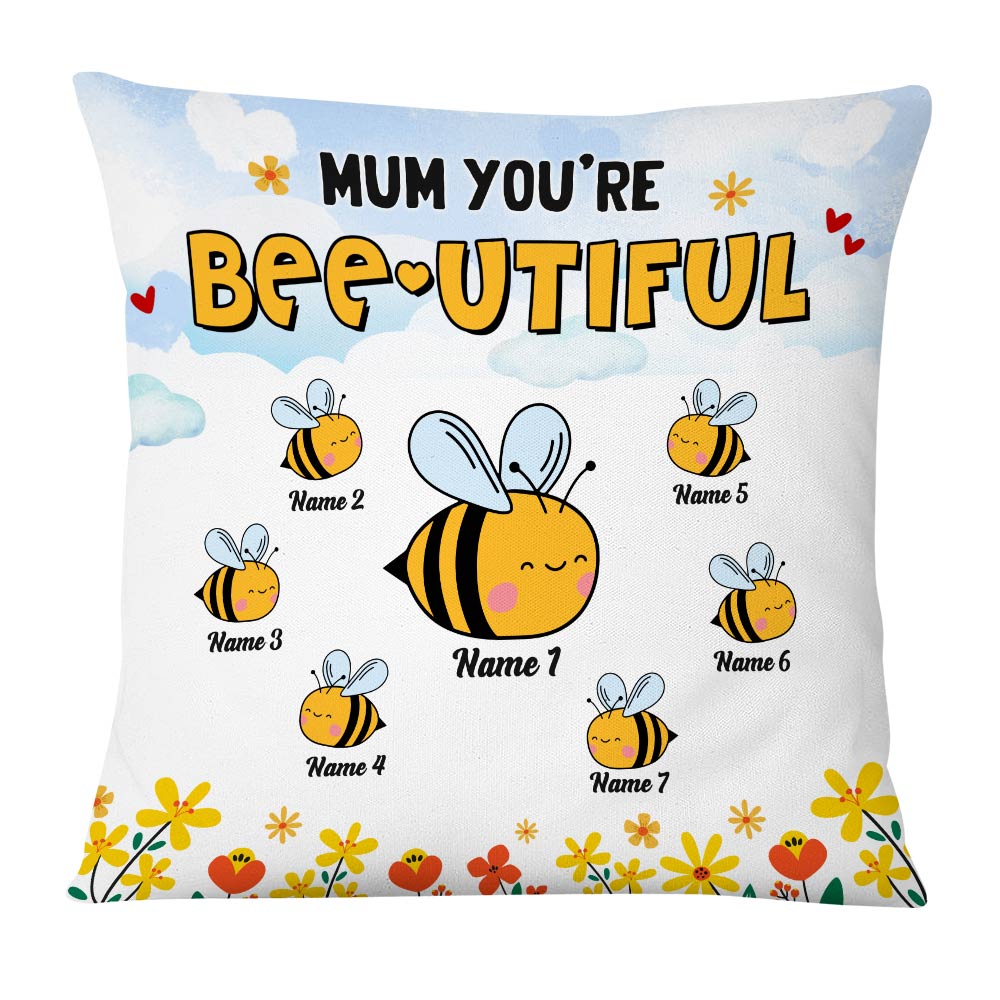 Personalized Mother's Day Mom Bee Pillow - Thegiftio UK