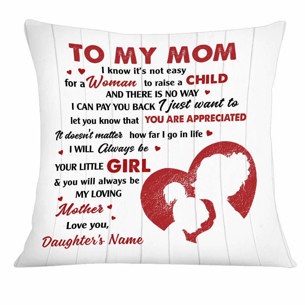 Personalized To My Mom Gift, Mom And Daughter Gifts, Mom Daughter Love Pillow , Mothers Day, Birthday - Thegiftio UK