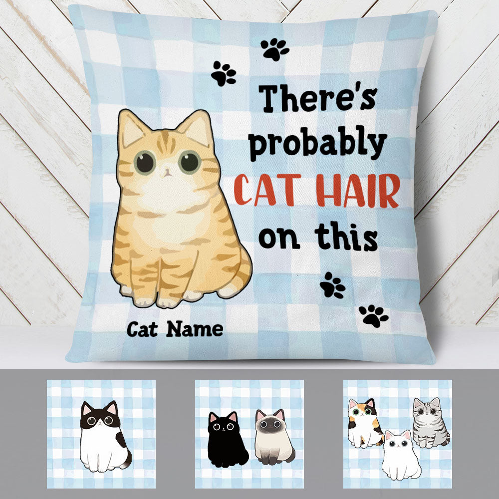 Personalized Cat Hair On This Pillow - Thegiftio UK