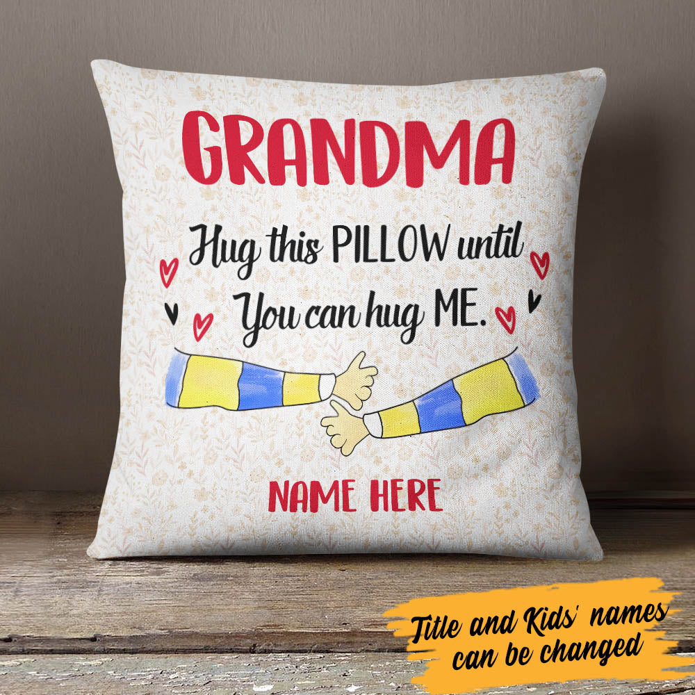 Personalized Grandma Hug This Pillow - Thegiftio UK