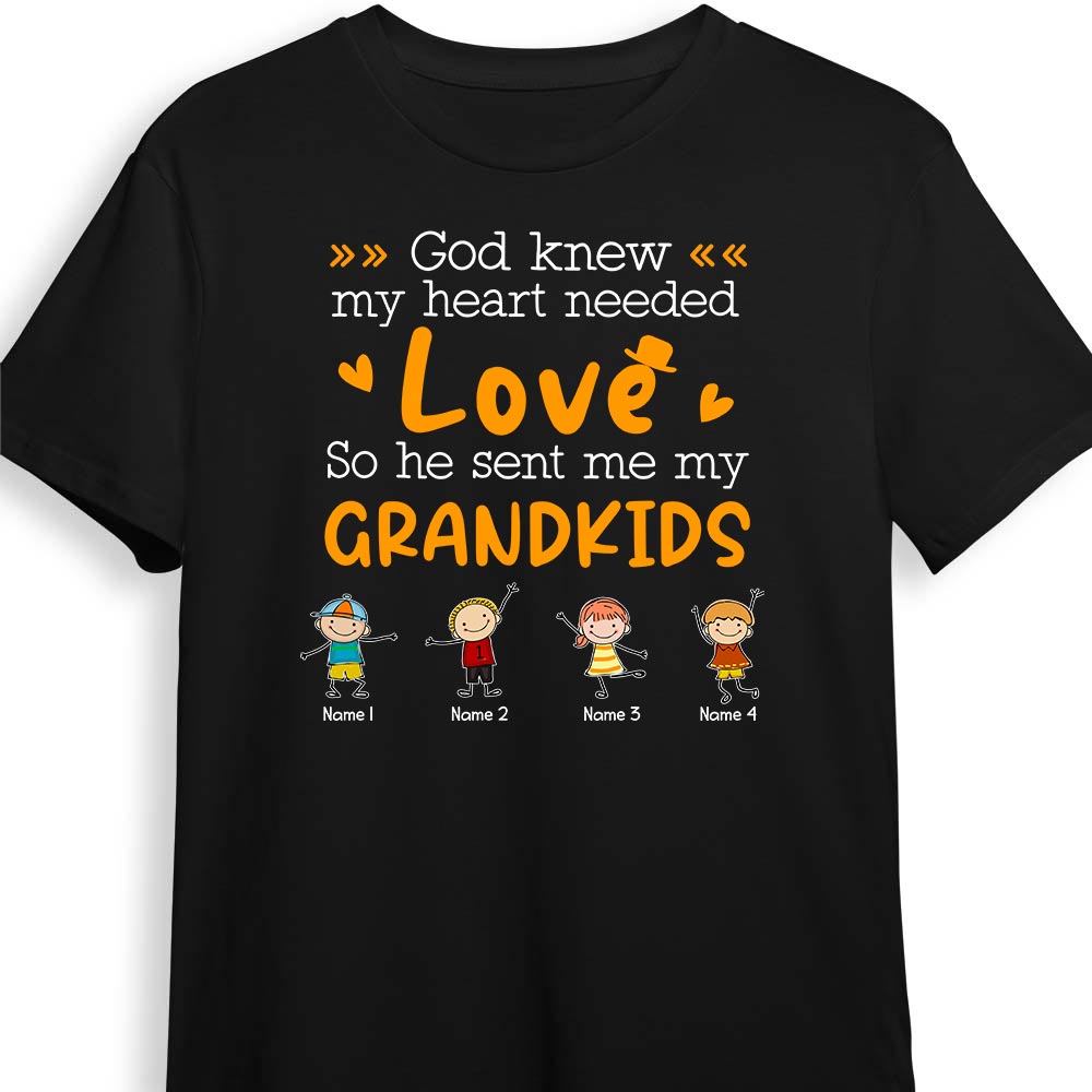 Personalized Grandpa Dad Grandkid Tshirt T Shirt - Thegiftio UK
