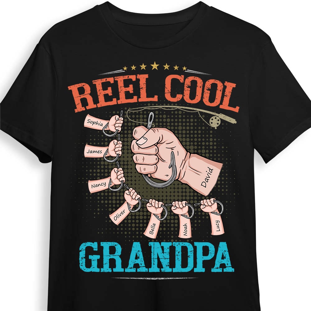 Personalized Grandpa Dad Fishing T Shirt