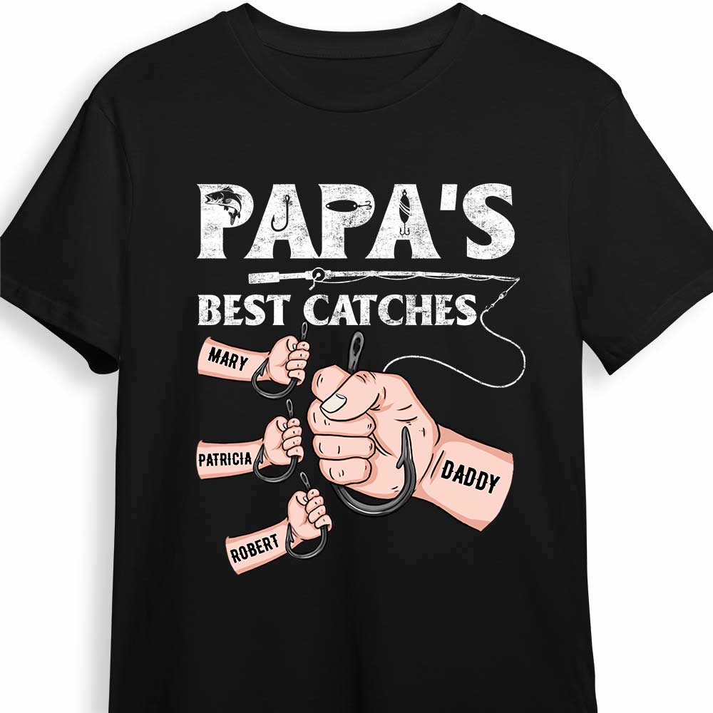 Personalized Dad Grandpa Fishing T Shirt