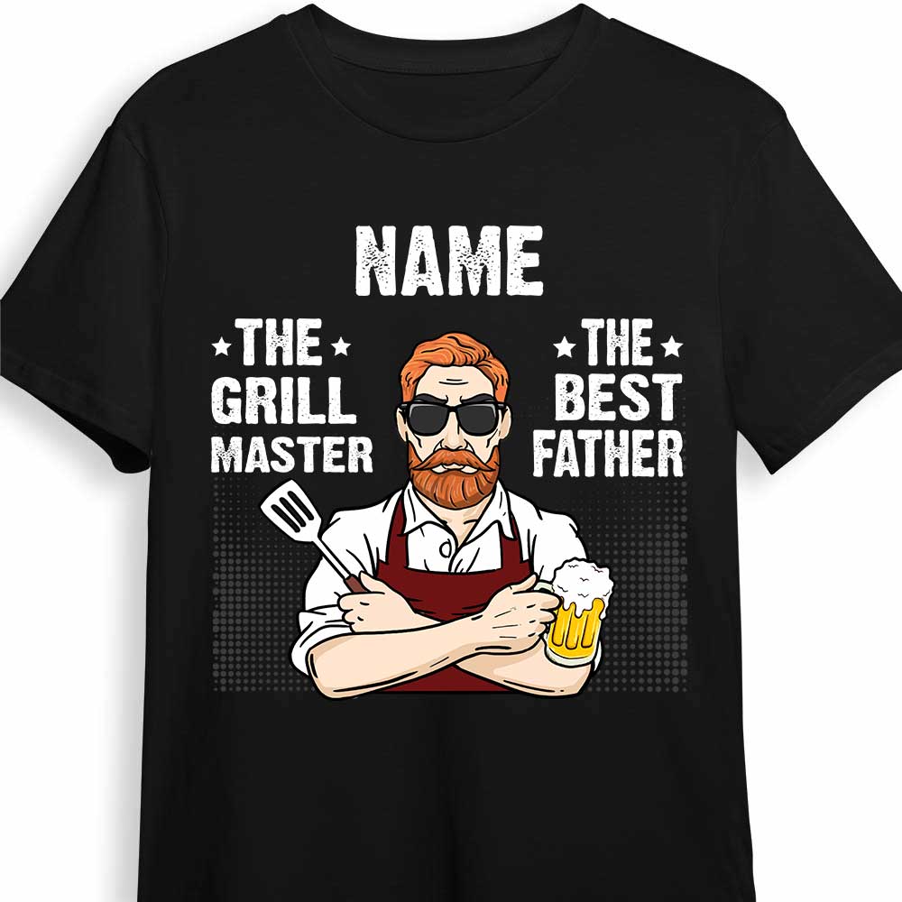Personalized BBQ Dad Grandpa T Shirt - Thegiftio UK