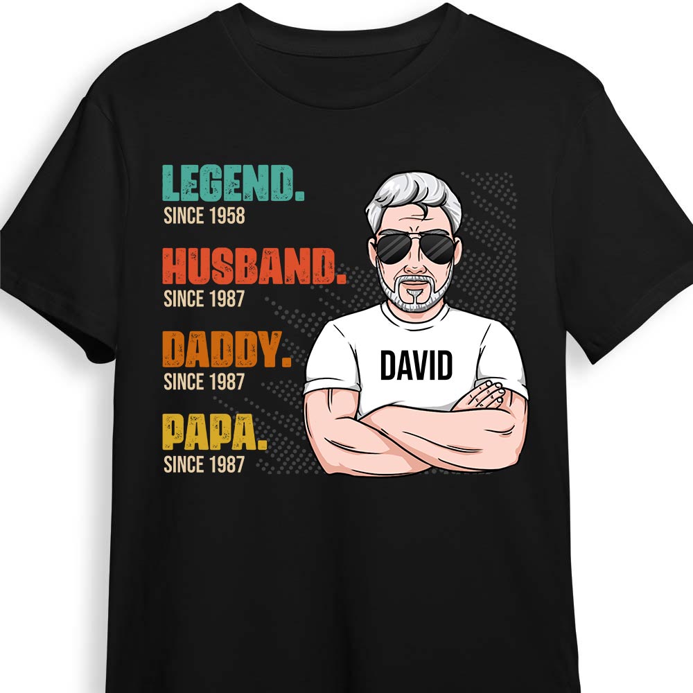 Personalized Funny Mens Papa Dad Shirt For Father's Day, Birthday Gifts For Men, Husband Dad T Shirt