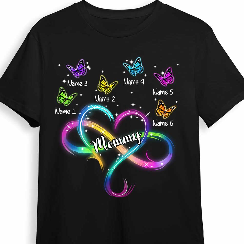 Personalized Mom Infinity Heart T Shirt - Thegiftio