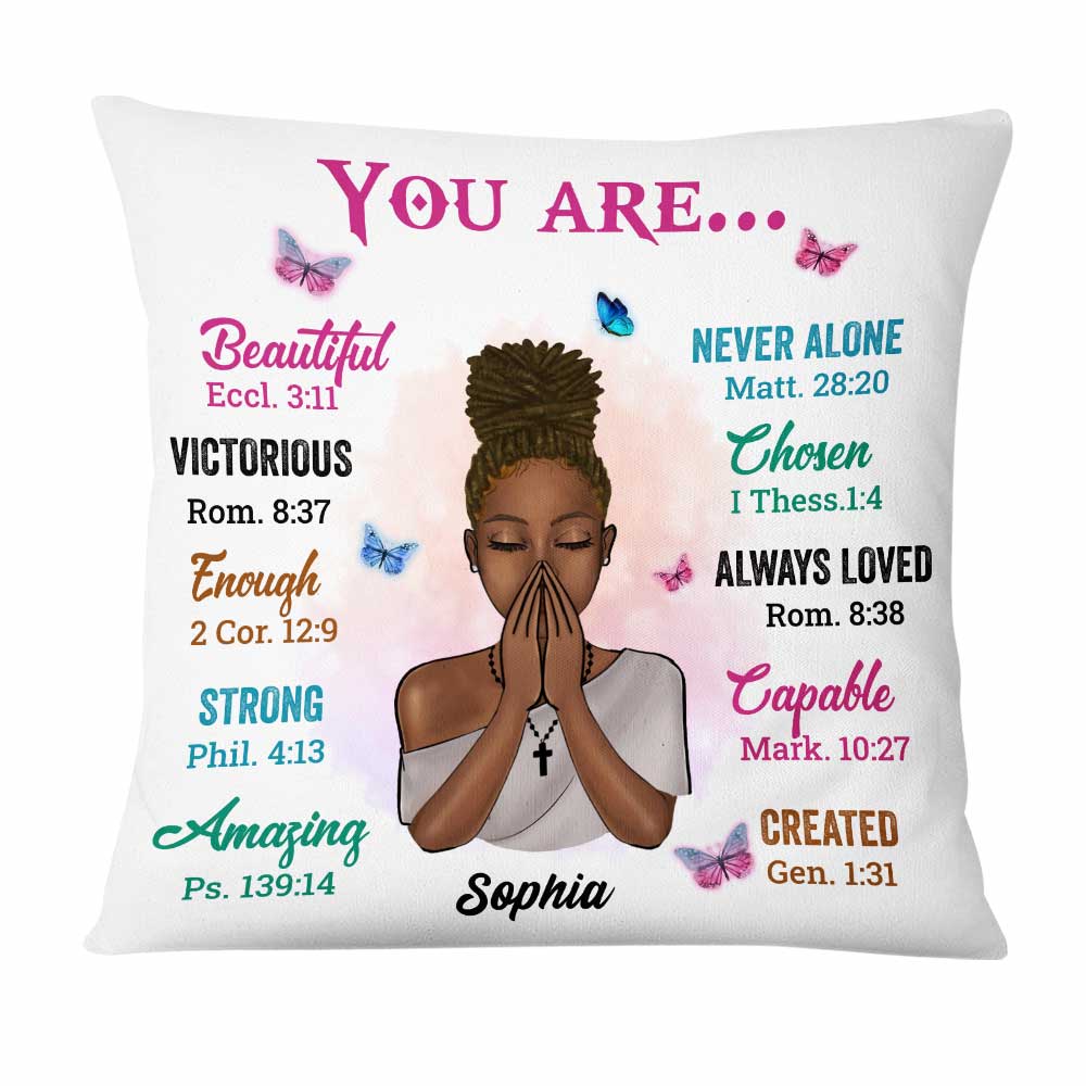 Personalized Birthday Gift, Gifts for Women, Black Girl God Says Pillow - Thegiftio UK