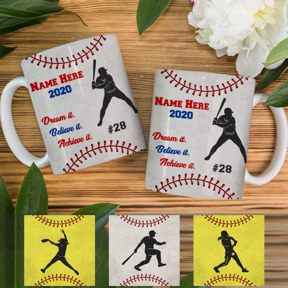 Personalized Baseball Softball Mug