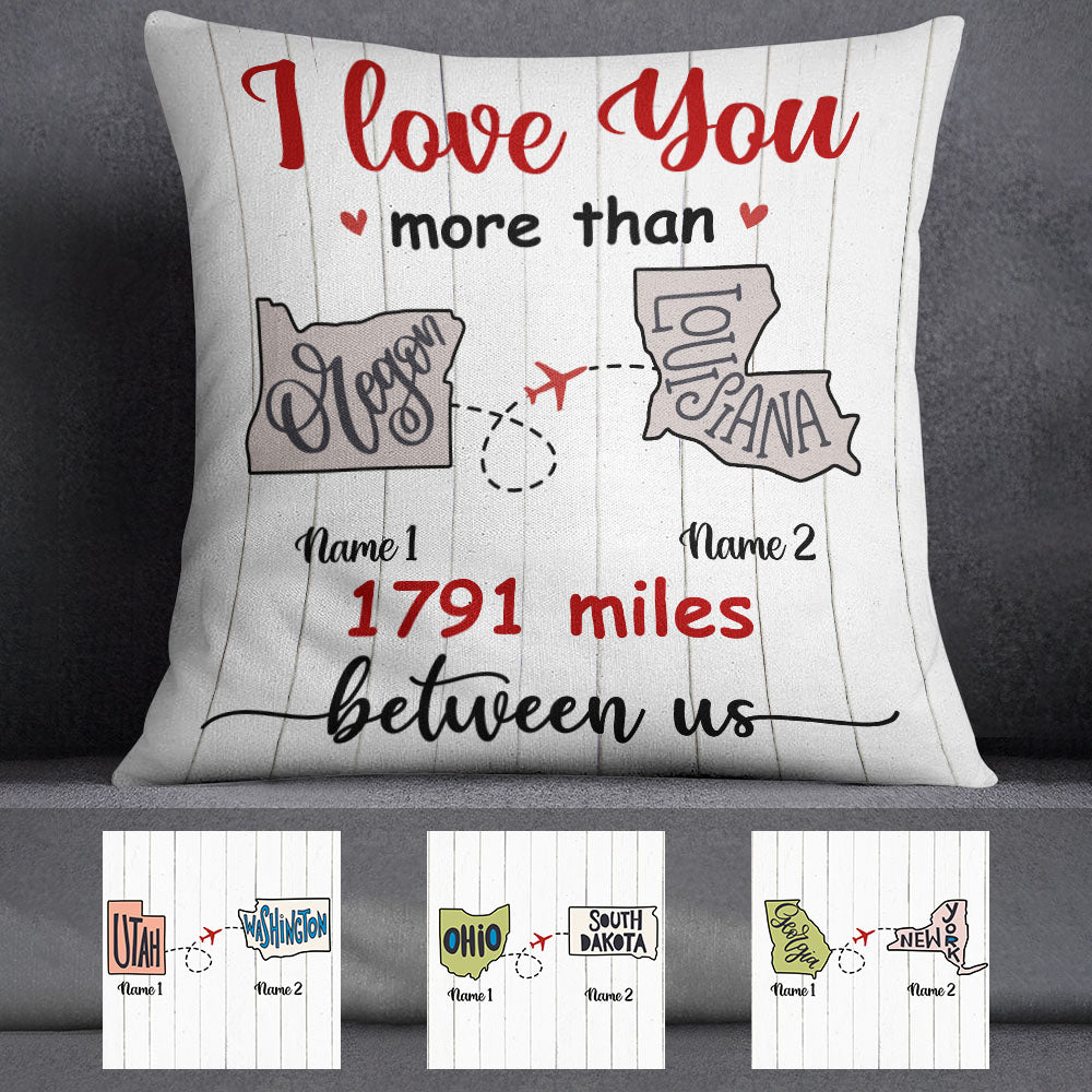 Personalized Long Distance  Pillow