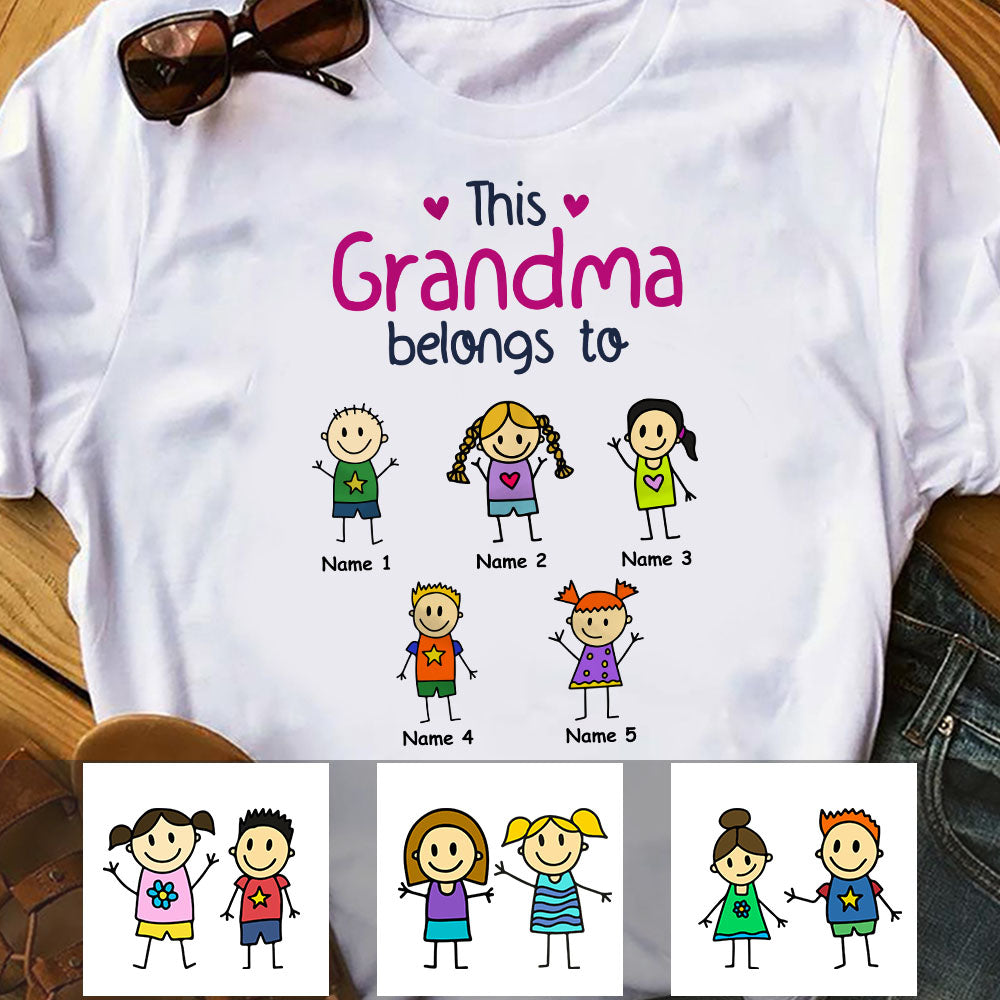 Personalized Grandma Grandpa Belongs T Shirt - Thegiftio UK