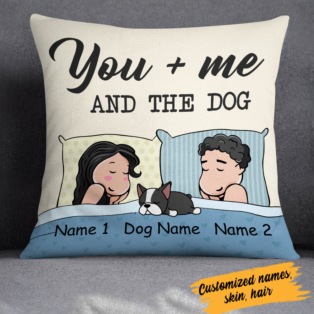 Personalized Dog Couple Sleep Together Pillow - Thegiftio UK