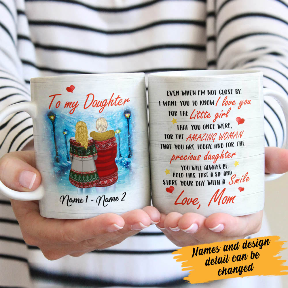 Personalized To My Daughter Mom Letter Mug - Thegiftio
