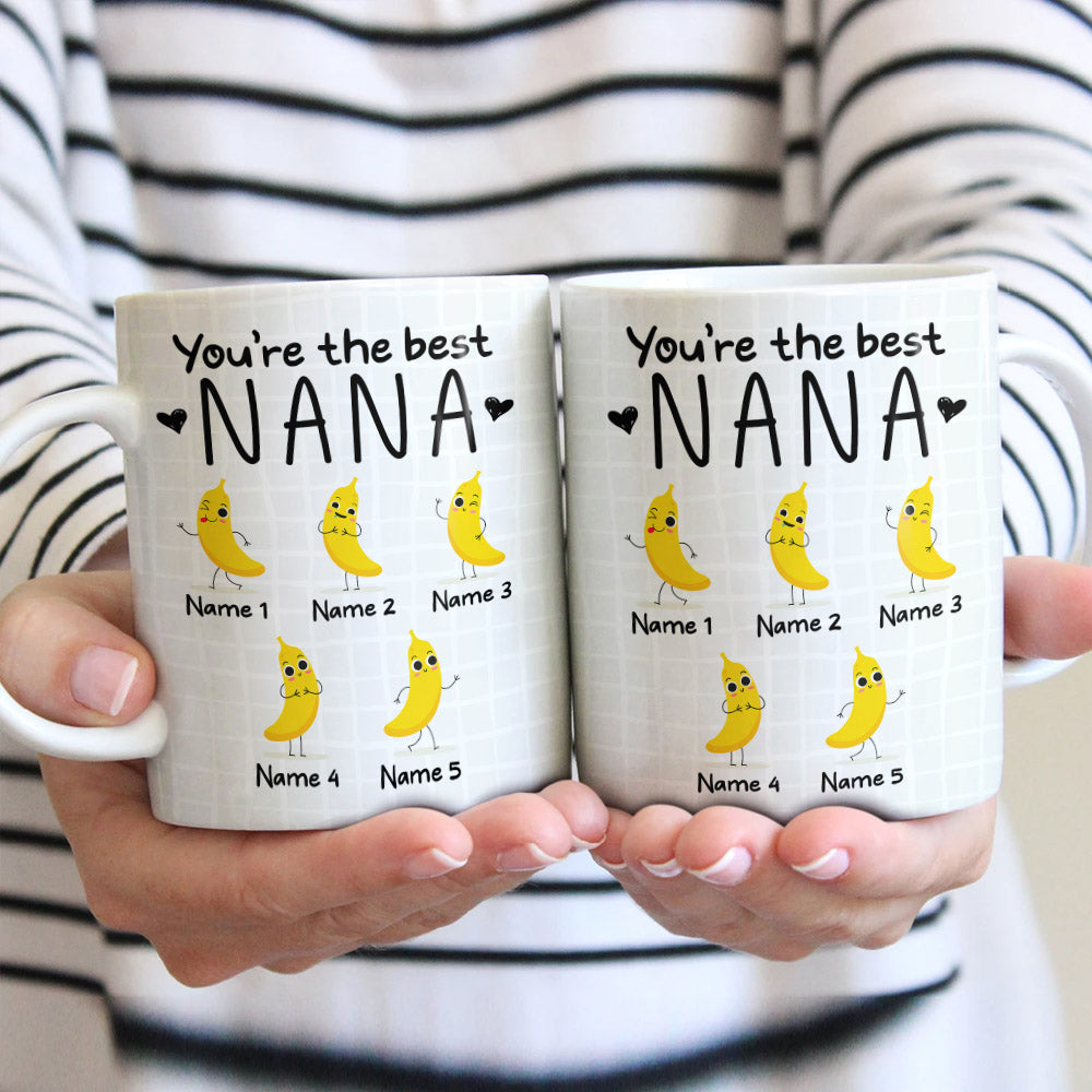 Personalized Mom Grandma Nana Banana Mug