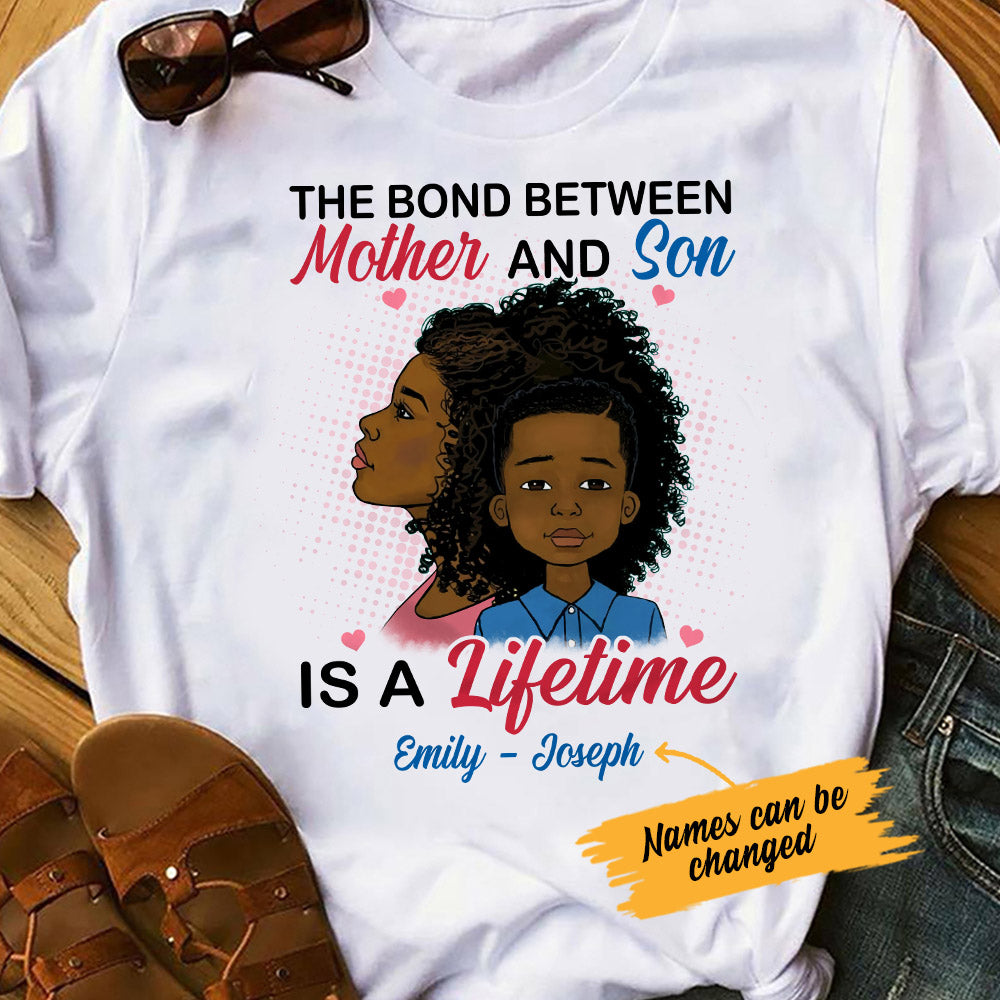 Personalized Son Forever Love BWA Mom T Shirt - Thegiftio UK