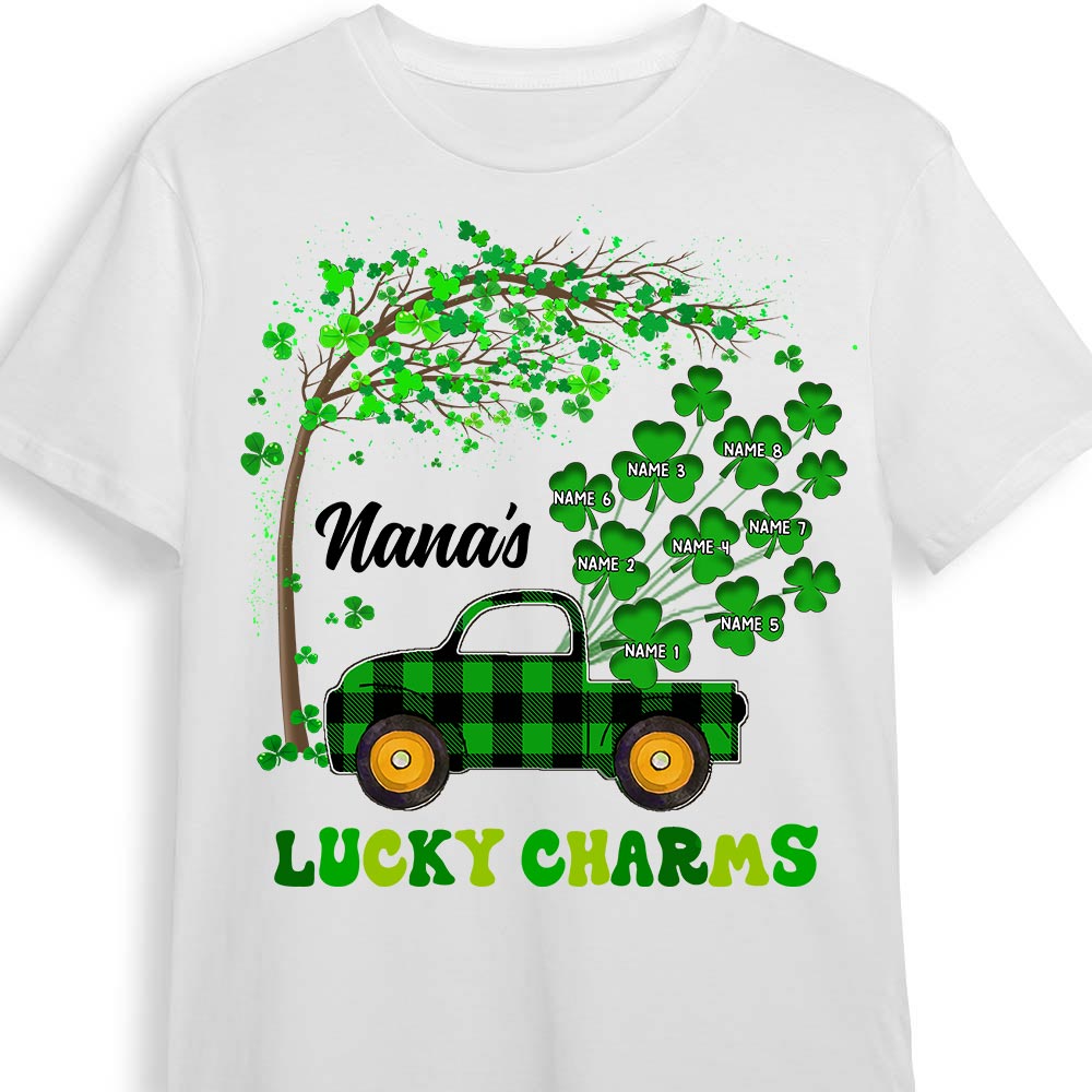 Personalized Birthday Gift, Family Gift, Gift For Grandma, Nana's Lucky Charm T Shirt