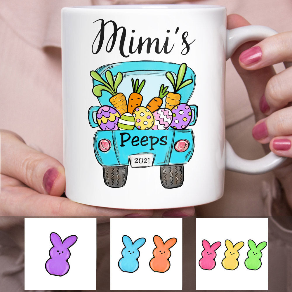 Personalized Grandma Peeps Easter Truck Mug