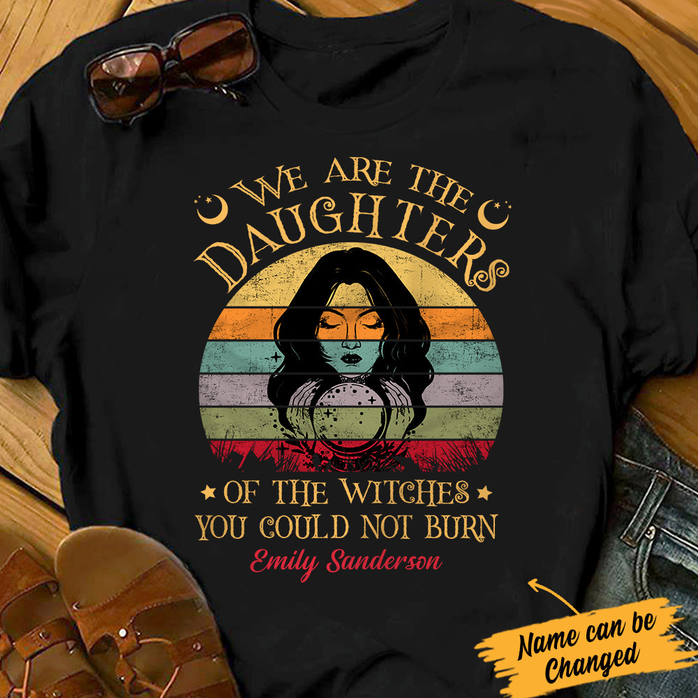 Personalized Halloween We Are The Daughters Of The Witch T Shirt - Thegiftio