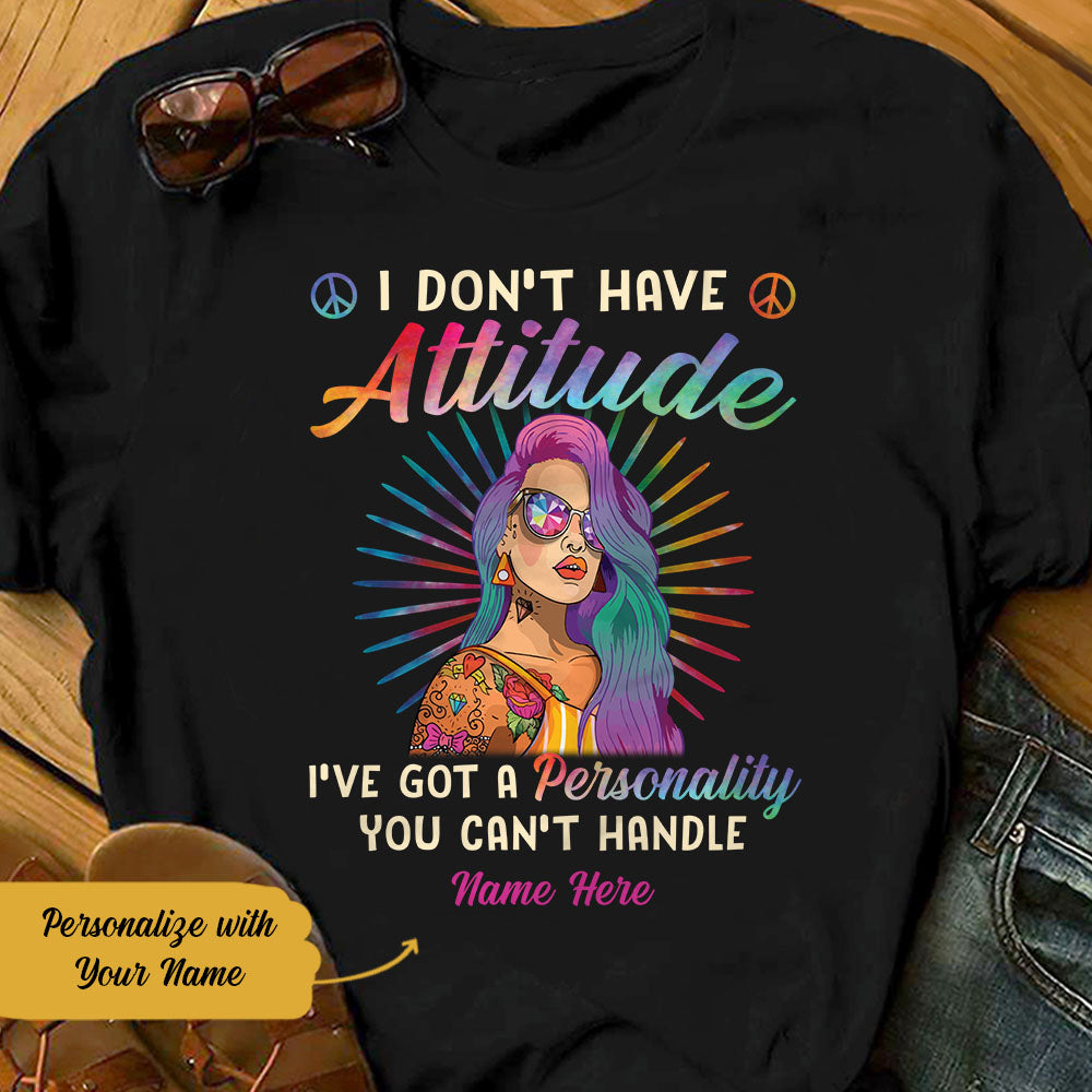 Personalized Hippie Girl You Can't Handle T Shirt - Thegiftio