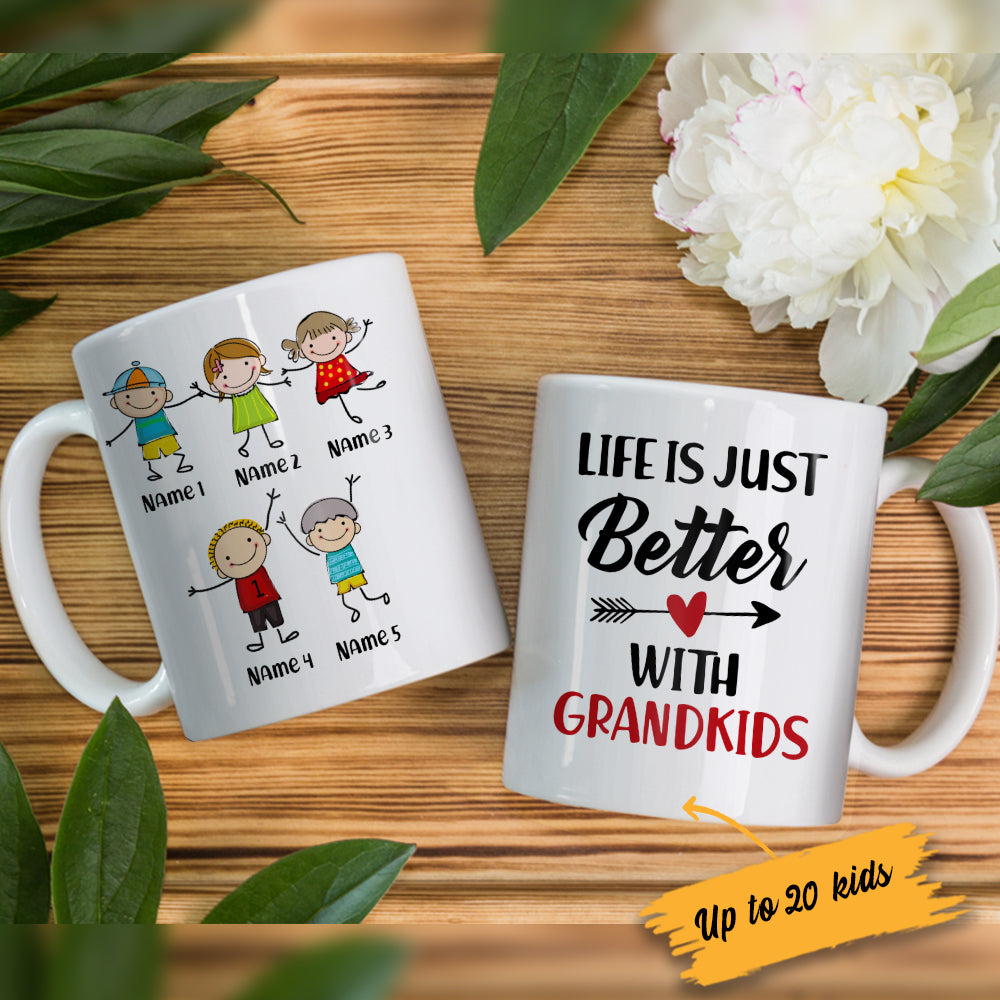 Personalized Grandma Grandpa Life Better Mug