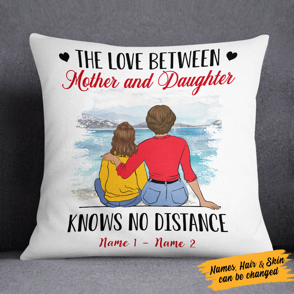 Personalized Mom Daughter Long Distance Pillow - Thegiftio