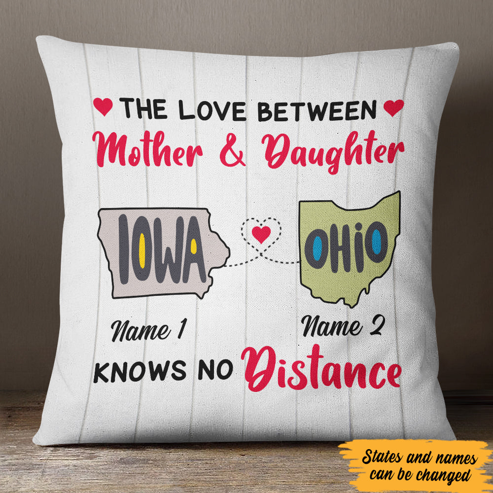 Personalized Love Between Long Distance  Pillow