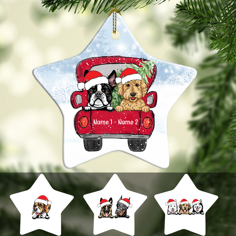 Personalized, Christmas Dog Gifts, Dog Christmas Full Star Ornament - Thegiftio