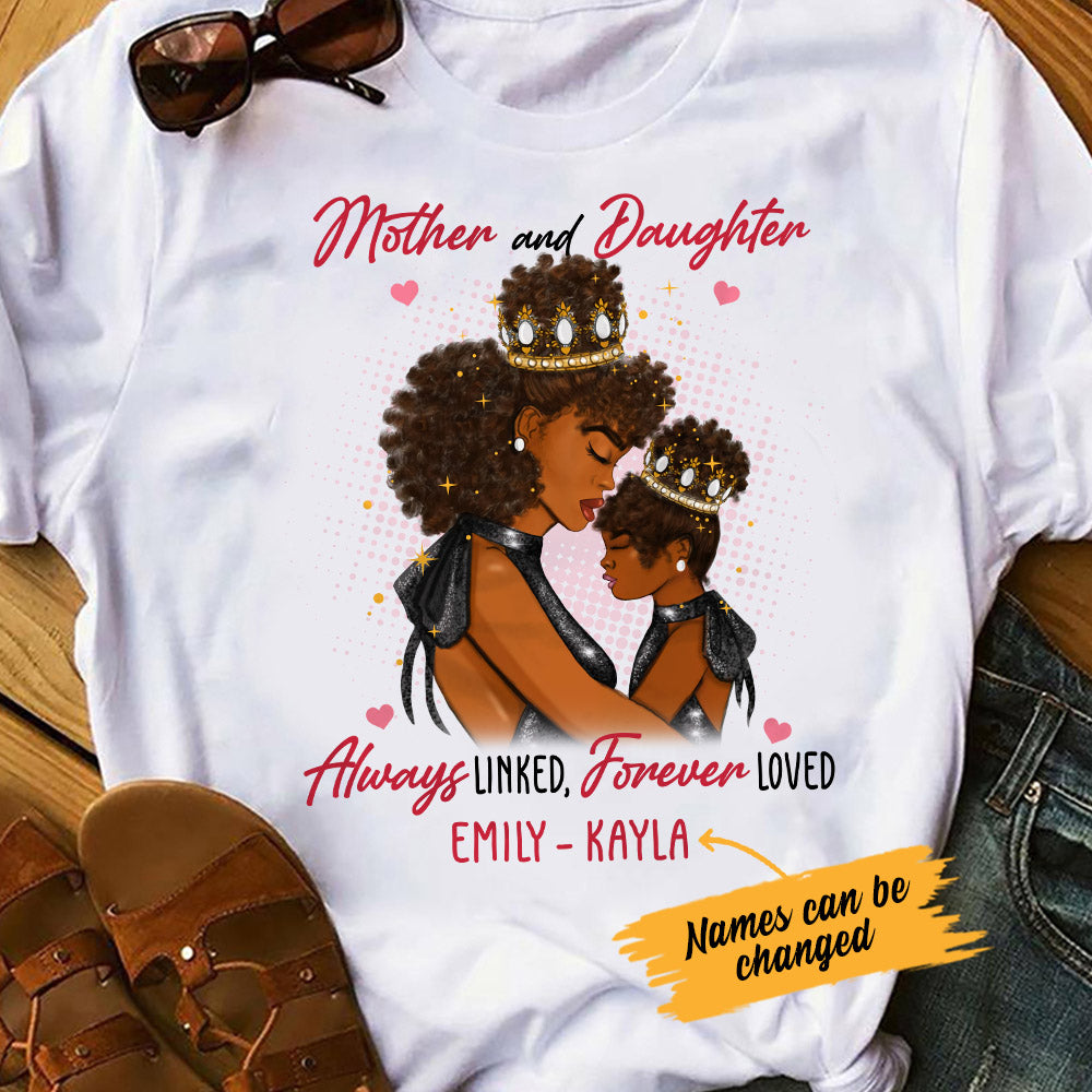 Personalized BWA Mom And Daughter Queen T Shirt - Thegiftio UK