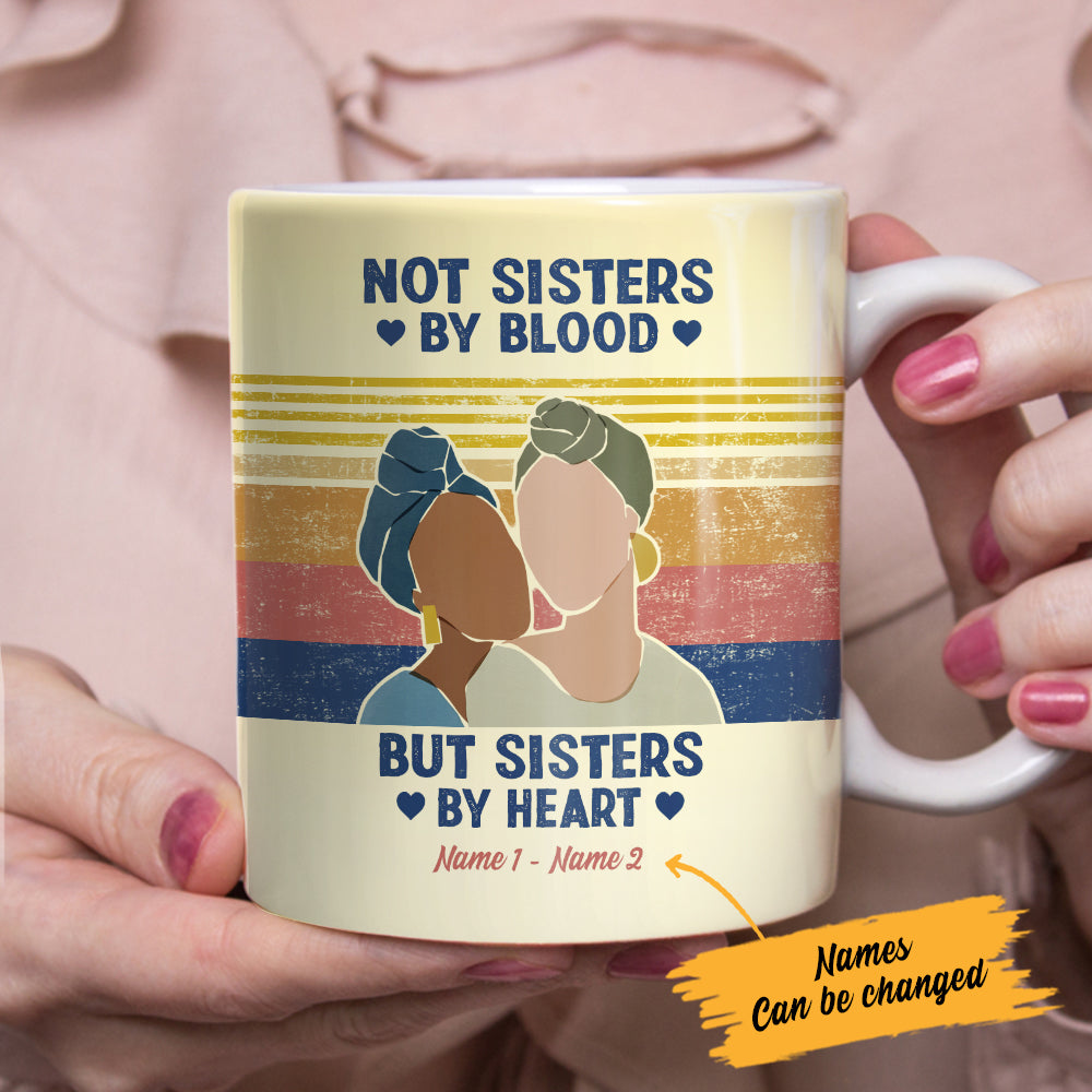 Personalized BWA Friends Sisters By Heart Mug