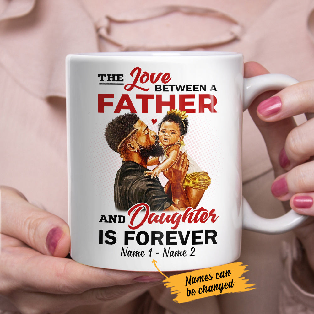 Personalized BWA Dad And Daughter Love Mug