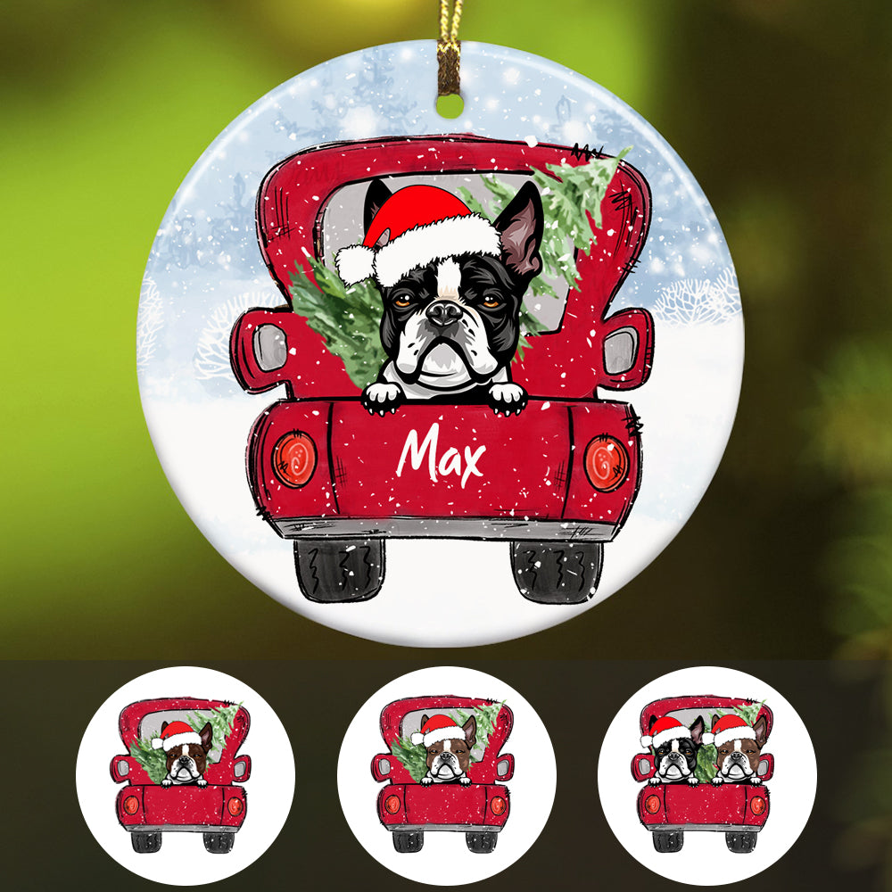 Personalized Boston Terrier Dog Christmas Ornament - Thegiftio UK