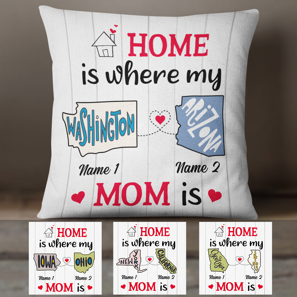 Personalized Home Is Long Distance Pillow - Thegiftio