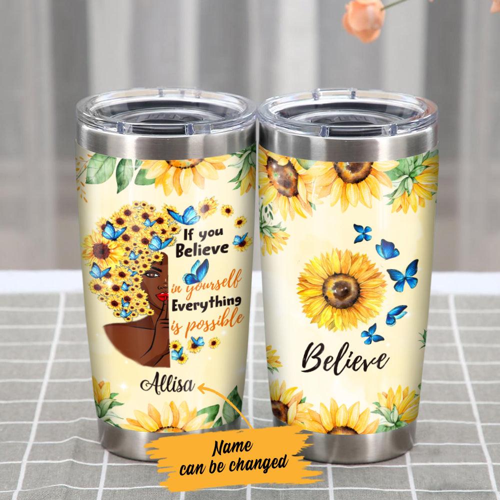 Personalized BWA Believe in Yourself Steel Tumbler