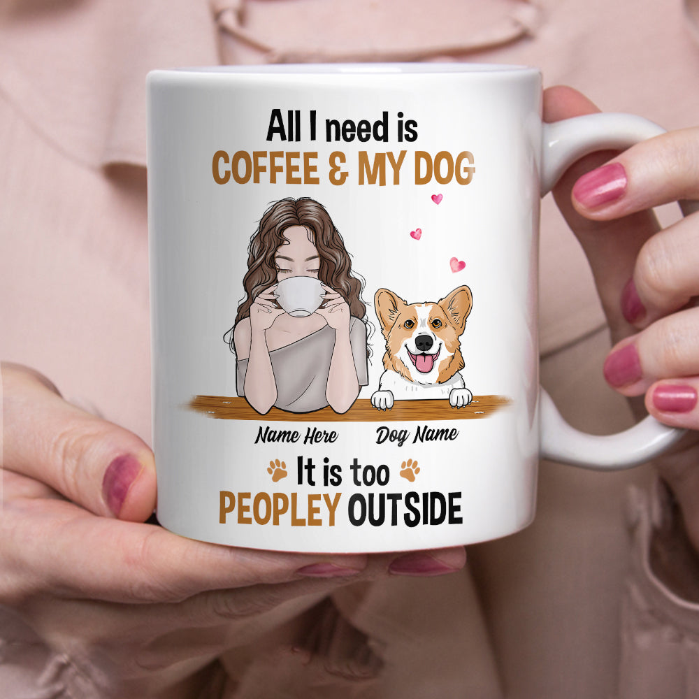 Personalized Dog Coffee Too Peopley Mug
